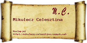 Mikulecz Celesztina névjegykártya